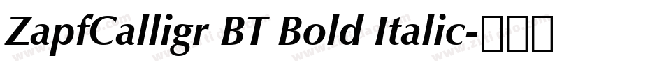 ZapfCalligr BT Bold Italic字体转换